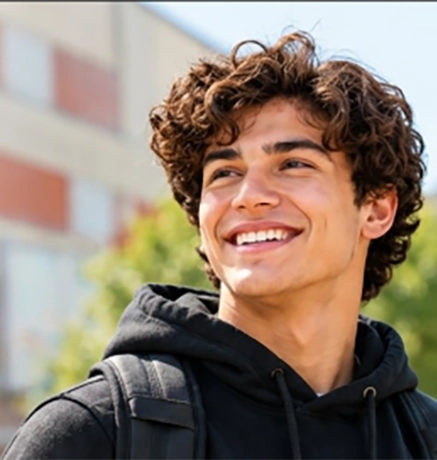 student smiling