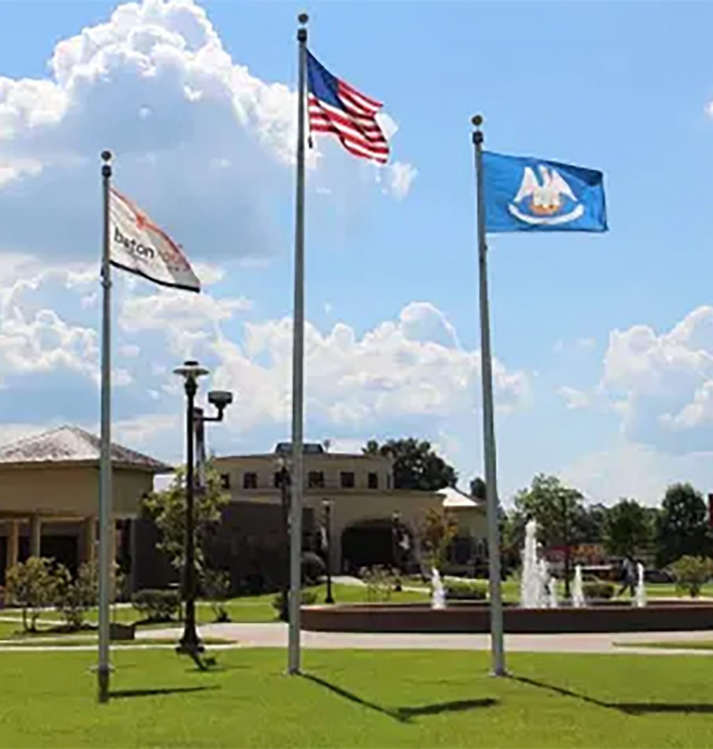 Flags and Fountain