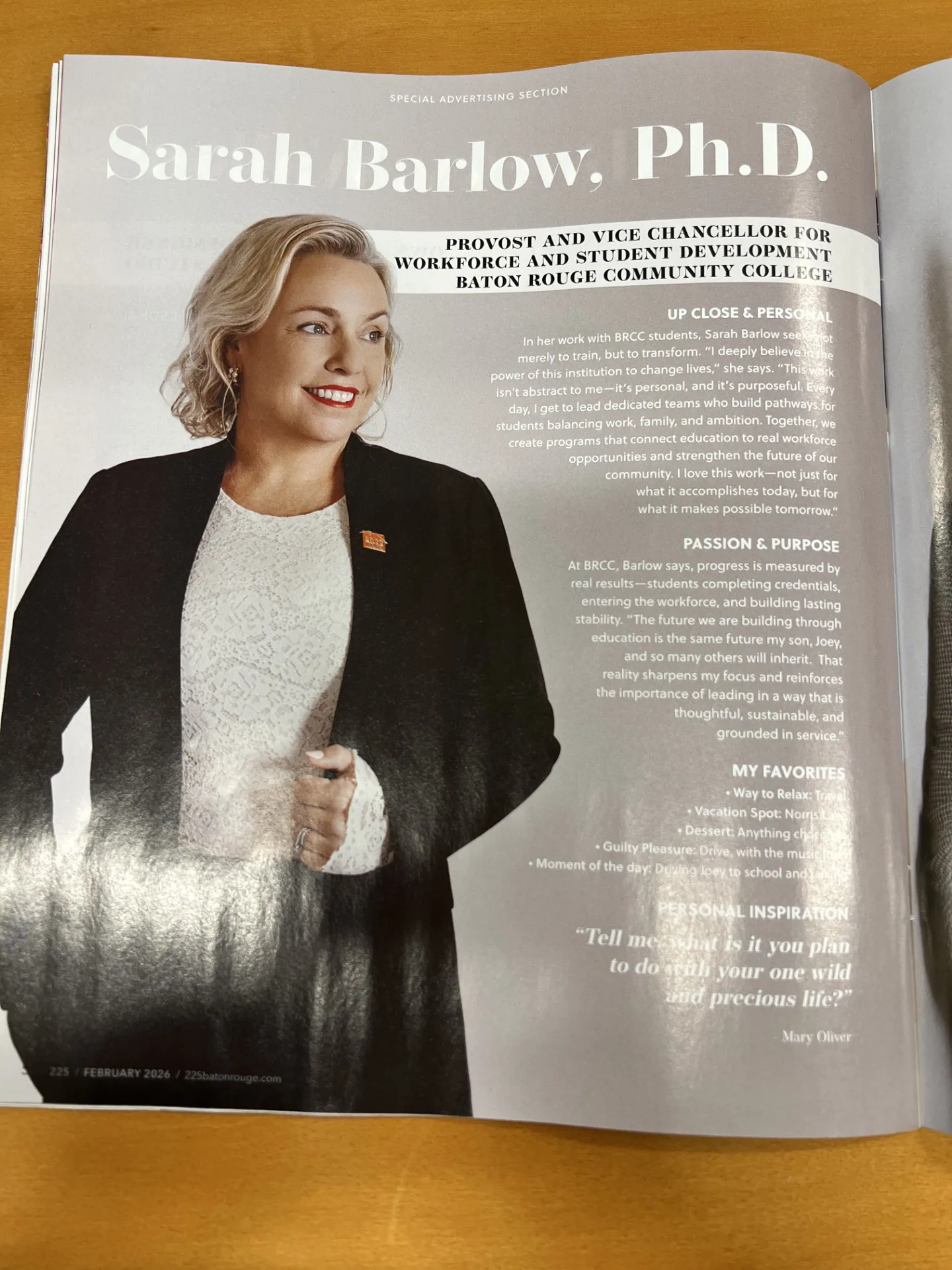 rah Barlow Featured in 225 Magazine’s Inspire Section