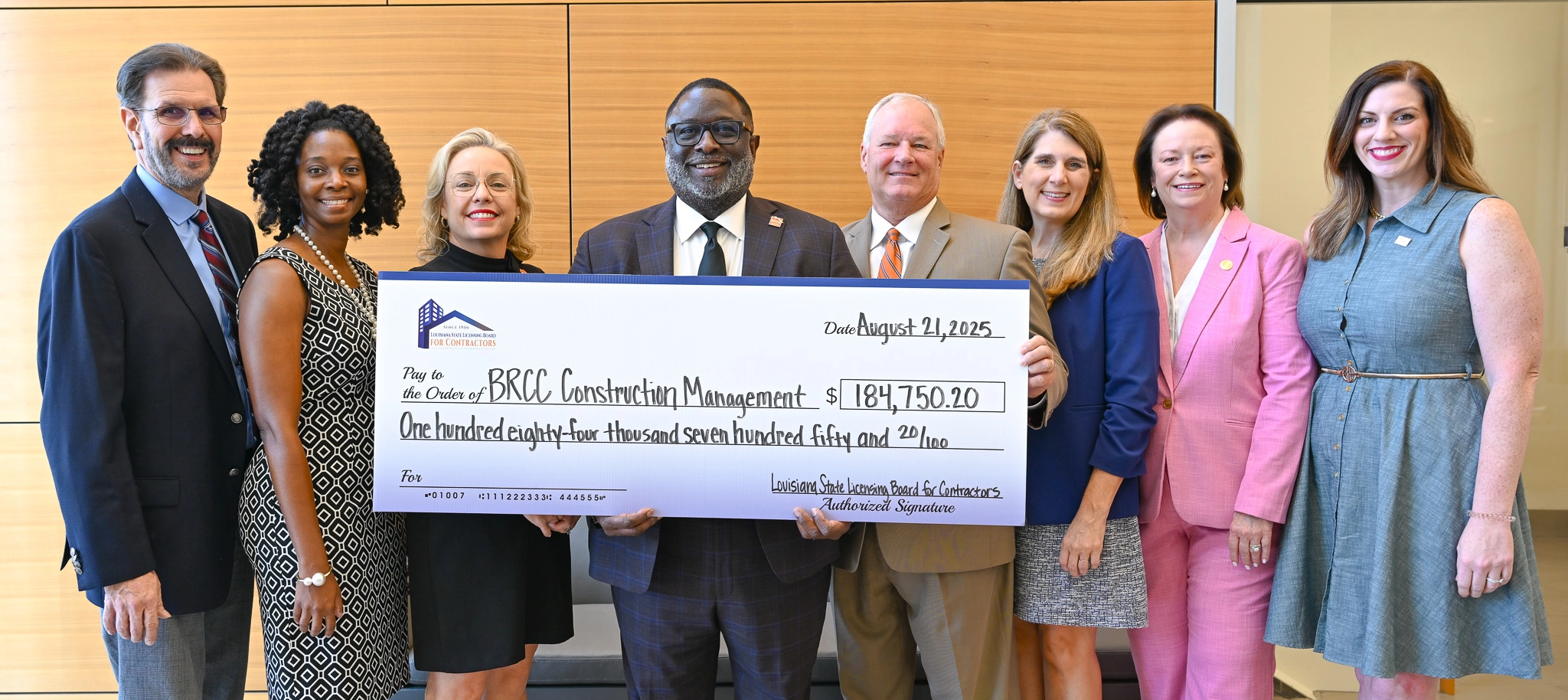 donation of nearly $185,000 from the Louisiana State Licensing Board for Contractors, or LSLBC, and the Contractors’ Educational Trust Fund