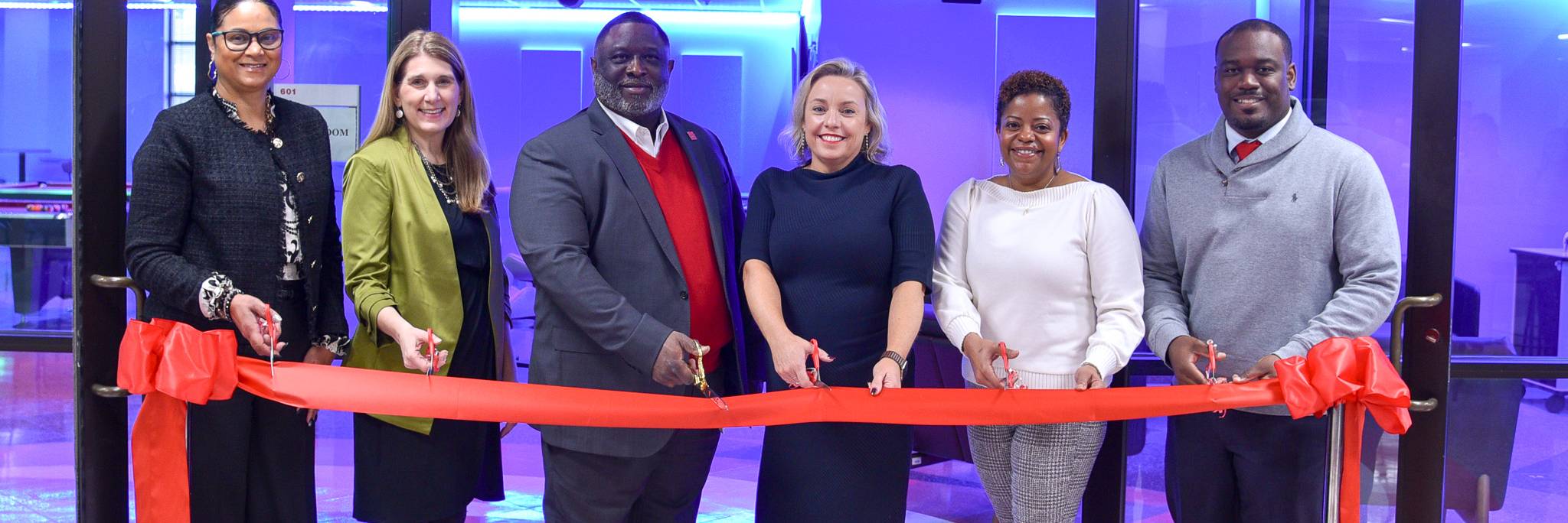 Ribbon cutting ceremony.