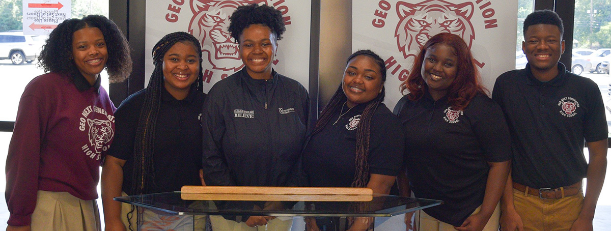 GEO Next Generation High School students who participating in the early college program where they take both high school classes and college classes on the BRCC Mid City Campus five days a week.